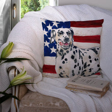 Load image into Gallery viewer, Dalmatian Patriotic Throw Pillow - 14x14 Decorative Pillow – Art for Your Home &amp; Patio BB9653PW1414
