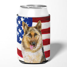 Load image into Gallery viewer, German Shepherd Patriotic Can or Bottle Hugger BB9654CC