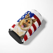 Load image into Gallery viewer, German Shepherd Patriotic Can or Bottle Hugger BB9654CC