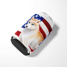 Load image into Gallery viewer, Siberian Husky Patriotic Can or Bottle Hugger BB9655CC