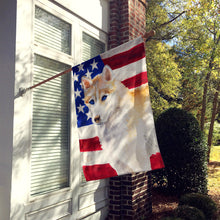 Load image into Gallery viewer, Siberian Husky Patriotic Flag Canvas House Size BB9655CHF