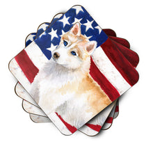 Load image into Gallery viewer, Siberian Husky Patriotic Foam Coaster  BB9655FC