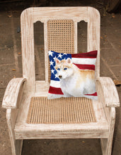 Load image into Gallery viewer, Siberian Husky Patriotic Fabric Decorative Pillow BB9655PW1818