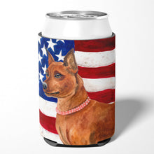 Load image into Gallery viewer, Miniature Pinscher Patriotic Can or Bottle Hugger BB9656CC