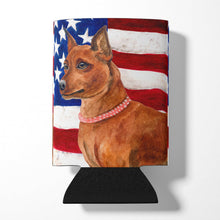 Load image into Gallery viewer, Miniature Pinscher Patriotic Can or Bottle Hugger BB9656CC