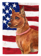Load image into Gallery viewer, Miniature Pinscher Patriotic Flag Canvas House Size BB9656CHF