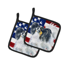 Load image into Gallery viewer, Papillon Patriotic Pot Holders - Set of 2 - Heat-Resistant Kitchen Essentials BB9657PTHD