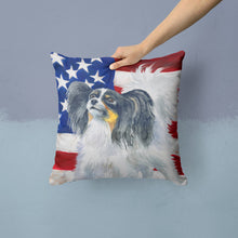 Load image into Gallery viewer, Papillon Patriotic Throw Pillow - 14x14 Decorative Pillow – Art for Your Home &amp; Patio BB9657PW1414
