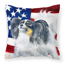 Load image into Gallery viewer, Papillon Patriotic Fabric Decorative Pillow BB9657PW1818