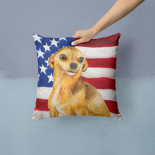 Load image into Gallery viewer, Chihuahua Patriotic Throw Pillow - 14x14 Decorative Pillow – Art for Your Home &amp; Patio BB9658PW1414