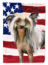 Load image into Gallery viewer, Chinese Crested Patriotic Flag Canvas House Size BB9659CHF