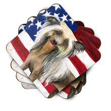 Load image into Gallery viewer, Chinese Crested Patriotic Foam Coaster  BB9659FC