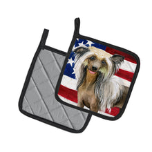 Load image into Gallery viewer, Chinese Crested Patriotic Pot Holders - Set of 2 - Heat-Resistant Kitchen Essentials BB9659PTHD