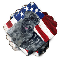 Load image into Gallery viewer, Giant Schnauzer Patriotic Foam Coaster  BB9660FC