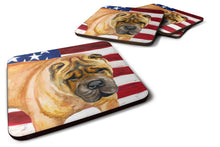 Load image into Gallery viewer, Shar Pei Patriotic Foam Coaster  BB9661FC