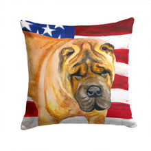 Load image into Gallery viewer, Shar Pei Patriotic Throw Pillow - 14x14 Decorative Pillow – Art for Your Home &amp; Patio BB9661PW1414