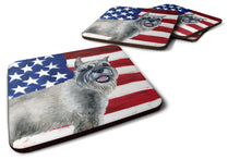 Load image into Gallery viewer, Schnauzer Patriotic Foam Coaster  BB9662FC