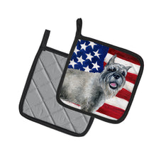 Load image into Gallery viewer, Schnauzer Patriotic Pot Holders - Set of 2 - Heat-Resistant Kitchen Essentials BB9662PTHD