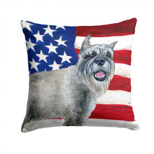 Load image into Gallery viewer, Schnauzer Patriotic Throw Pillow - 14x14 Decorative Pillow – Art for Your Home &amp; Patio BB9662PW1414