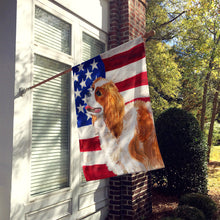 Load image into Gallery viewer, Cavalier Spaniel Patriotic Flag Canvas House Size BB9663CHF
