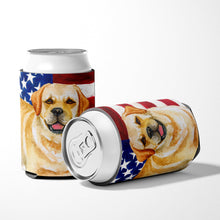 Load image into Gallery viewer, Golden Retriever Patriotic Can or Bottle Hugger BB9664CC