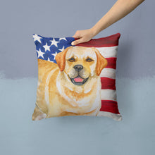 Load image into Gallery viewer, Golden Retriever Patriotic Throw Pillow - 14x14 Decorative Pillow – Art for Your Home &amp; Patio BB9664PW1414