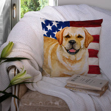 Load image into Gallery viewer, Golden Retriever Patriotic Throw Pillow - 14x14 Decorative Pillow – Art for Your Home &amp; Patio BB9664PW1414