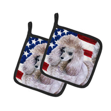 Load image into Gallery viewer, Poodle Patriotic Pot Holders - Set of 2 - Heat-Resistant Kitchen Essentials BB9665PTHD