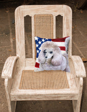 Load image into Gallery viewer, Poodle Patriotic Fabric Decorative Pillow BB9665PW1818