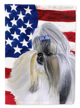 Load image into Gallery viewer, Shih Tzu Patriotic Flag Canvas House Size BB9666CHF