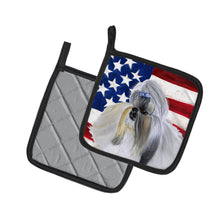 Load image into Gallery viewer, Shih Tzu Patriotic Pot Holders - Set of 2 - Heat-Resistant Kitchen Essentials BB9666PTHD