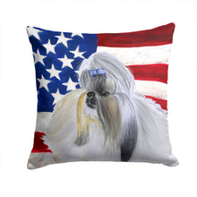Load image into Gallery viewer, Shih Tzu Patriotic Throw Pillow - 14x14 Decorative Pillow – Art for Your Home &amp; Patio BB9666PW1414