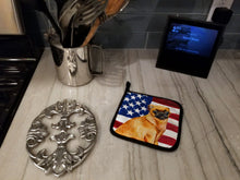 Load image into Gallery viewer, Small Brabant Griffon Patriotic Pot Holders - Set of 2 - Heat-Resistant Kitchen Essentials BB9667PTHD