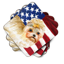 Load image into Gallery viewer, Morkie Patriotic Foam Coaster  BB9668FC
