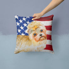 Load image into Gallery viewer, Morkie Patriotic Throw Pillow - 14x14 Decorative Pillow – Art for Your Home &amp; Patio BB9668PW1414