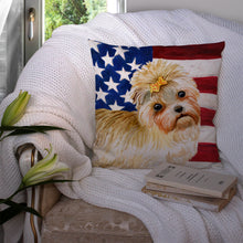 Load image into Gallery viewer, Morkie Patriotic Throw Pillow - 14x14 Decorative Pillow – Art for Your Home &amp; Patio BB9668PW1414