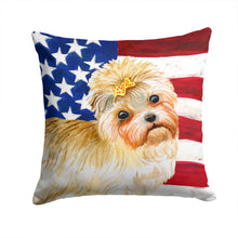 Load image into Gallery viewer, Morkie Patriotic Throw Pillow - 14x14 Decorative Pillow – Art for Your Home &amp; Patio BB9668PW1414