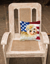 Load image into Gallery viewer, Morkie Patriotic Fabric Decorative Pillow BB9668PW1818