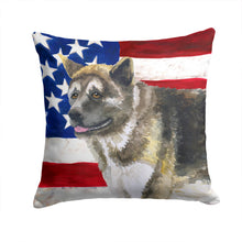 Load image into Gallery viewer, American Akita Patriotic Throw Pillow - 14x14 Decorative Pillow – Art for Your Home &amp; Patio BB9669PW1414