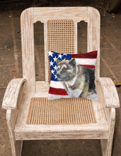 Load image into Gallery viewer, American Akita Patriotic Fabric Decorative Pillow BB9669PW1818