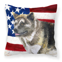 Load image into Gallery viewer, American Akita Patriotic Fabric Decorative Pillow BB9669PW1818