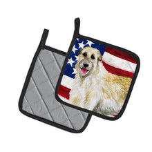 Load image into Gallery viewer, Irish Wolfhound Patriotic Pot Holders - Set of 2 - Heat-Resistant Kitchen Essentials BB9670PTHD