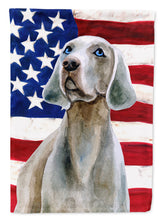 Load image into Gallery viewer, Weimaraner Patriotic Flag Canvas House Size BB9674CHF