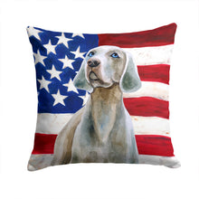 Load image into Gallery viewer, Weimaraner Patriotic Throw Pillow - 14x14 Decorative Pillow – Art for Your Home &amp; Patio BB9674PW1414
