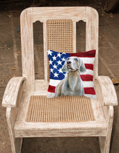 Load image into Gallery viewer, Weimaraner Patriotic Fabric Decorative Pillow BB9674PW1818