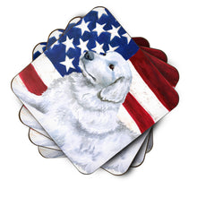 Load image into Gallery viewer, Maremma Sheepdog Patriotic Foam Coaster  BB9675FC