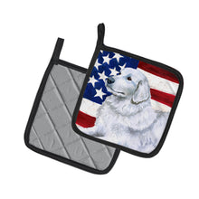 Load image into Gallery viewer, Maremma Sheepdog Patriotic Pot Holders - Set of 2 - Heat-Resistant Kitchen Essentials BB9675PTHD