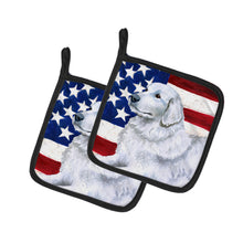 Load image into Gallery viewer, Maremma Sheepdog Patriotic Pot Holders - Set of 2 - Heat-Resistant Kitchen Essentials BB9675PTHD