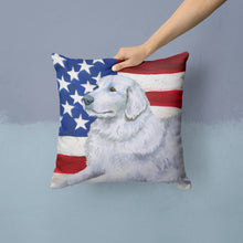 Load image into Gallery viewer, Maremma Sheepdog Patriotic Throw Pillow - 14x14 Decorative Pillow – Art for Your Home &amp; Patio BB9675PW1414