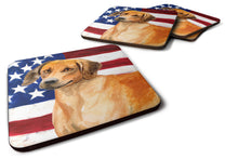 Load image into Gallery viewer, Rhodesian Ridgeback Patriotic Foam Coaster  BB9676FC